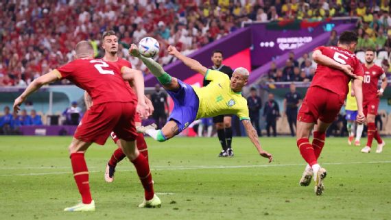 Richarlison brilha e Brasil vence Sérvia na estreia da Copa por 2 x 0