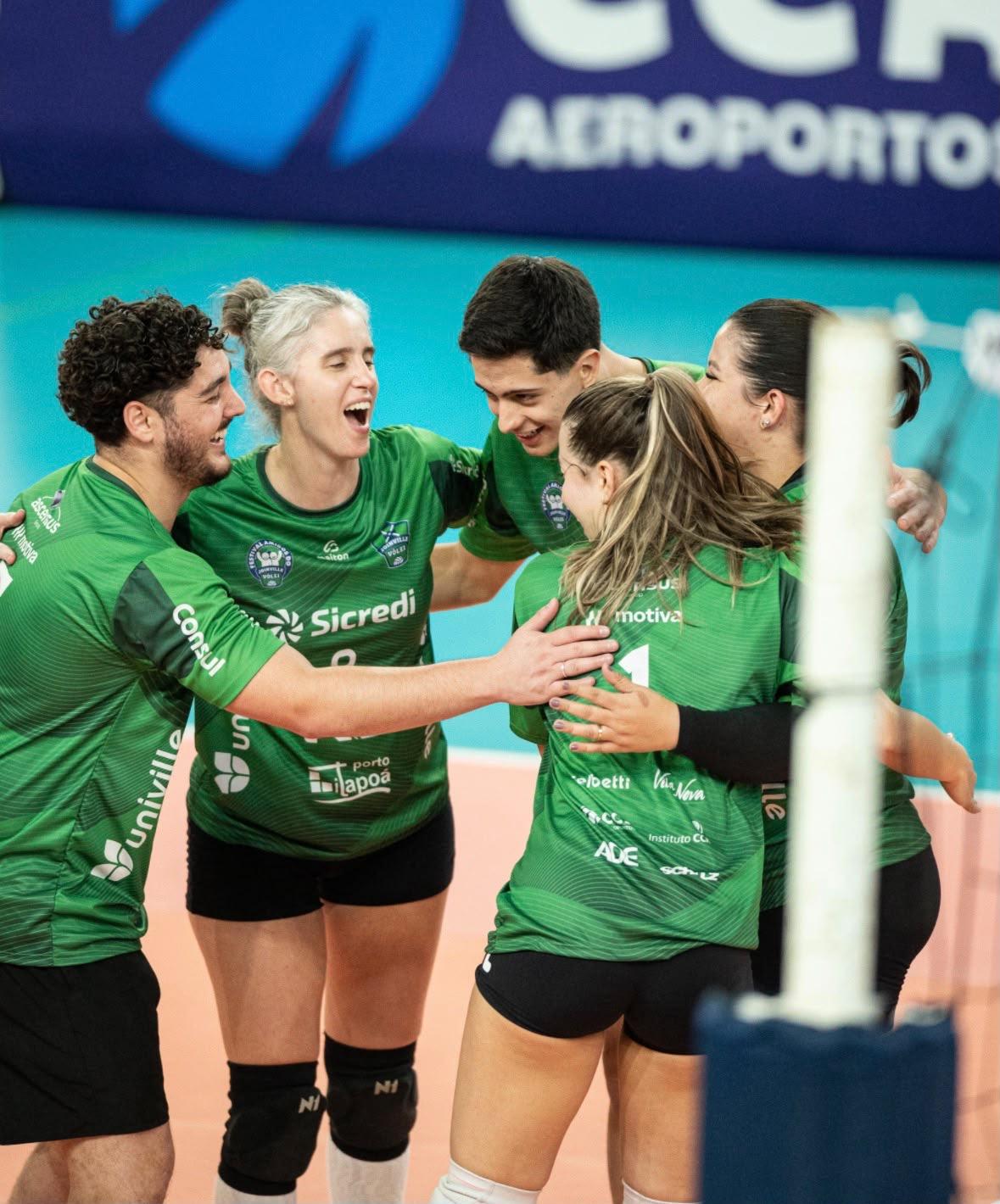 Participantes do Festival Amigos do Joinville Vôlei