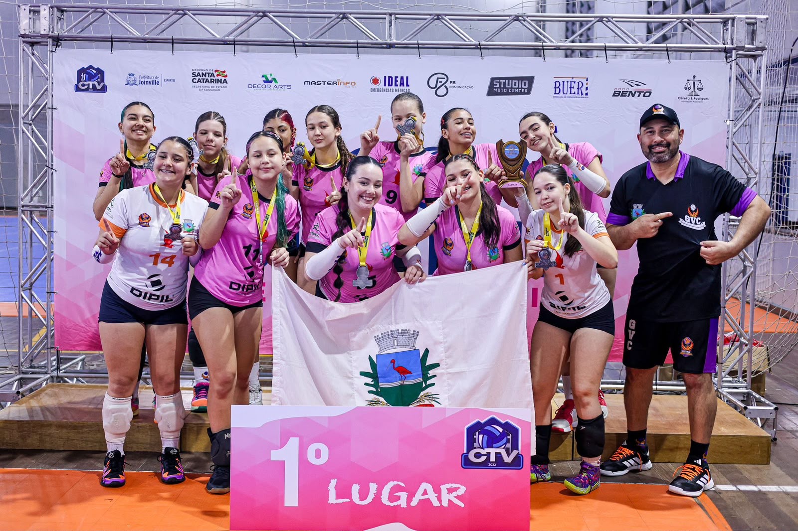 GVC Guaramirim, campeã do sub-15 avançado. Foto: Diogo Shots