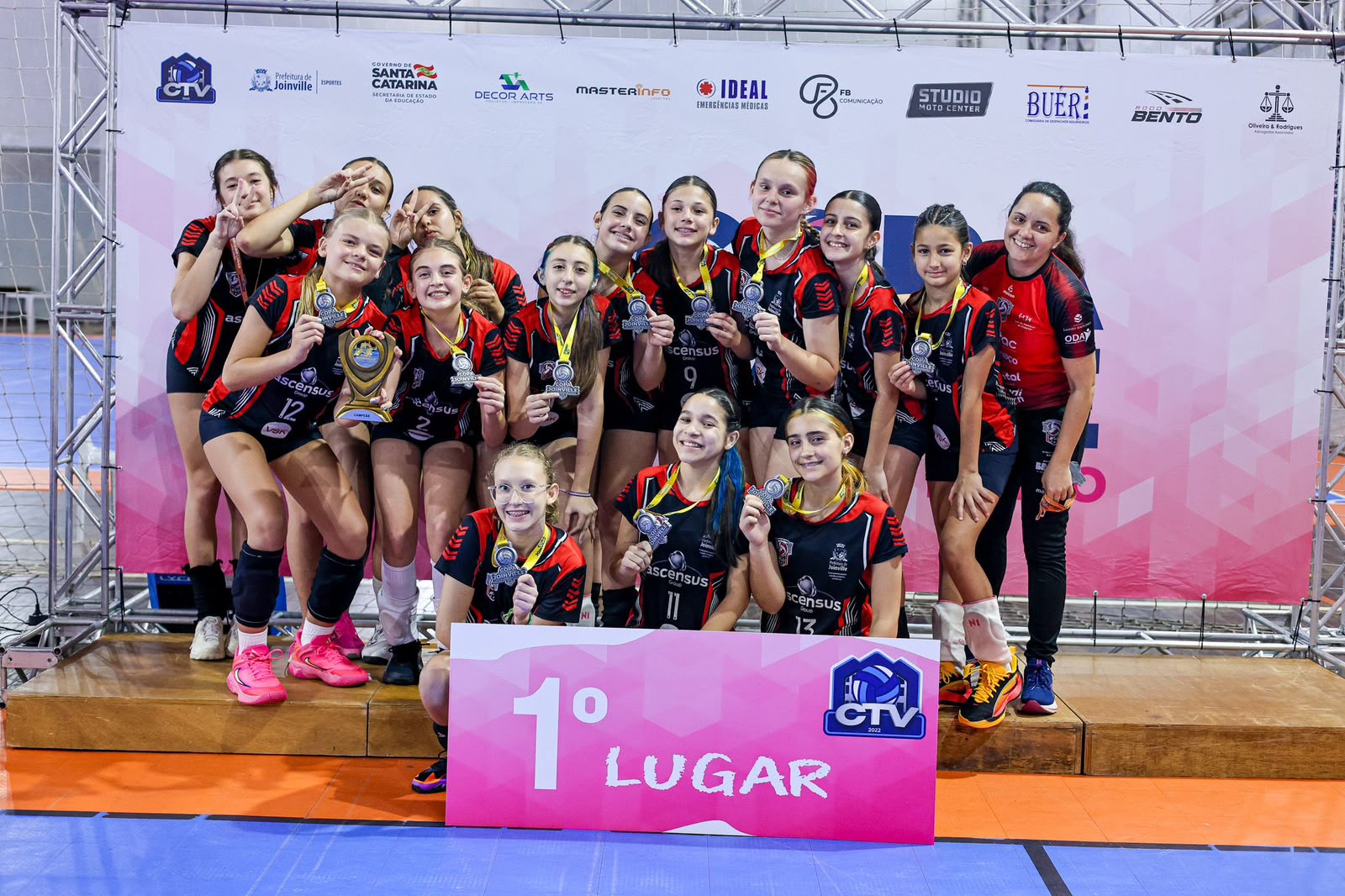 AVOJOI Joinville, campeã do sub-15 iniciante. Foto: Diogo Shots