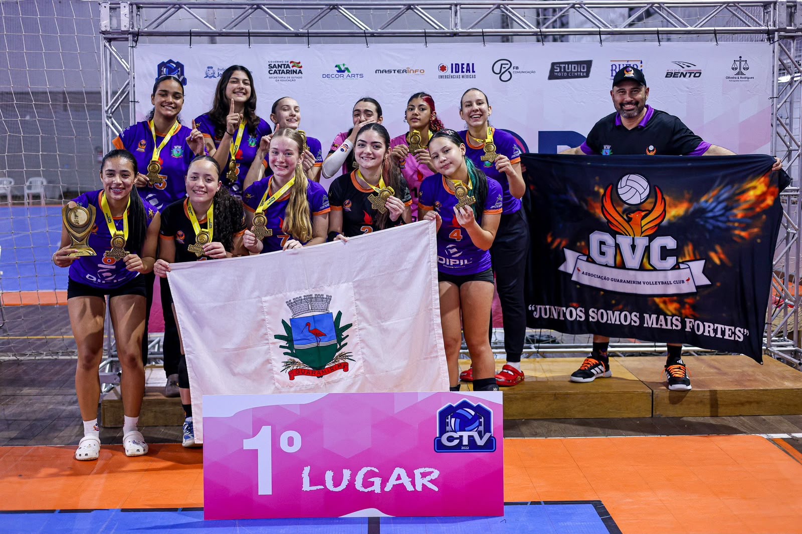 GVC Guaramirim, campeã do sub-17. Foto: Diogo Shots
