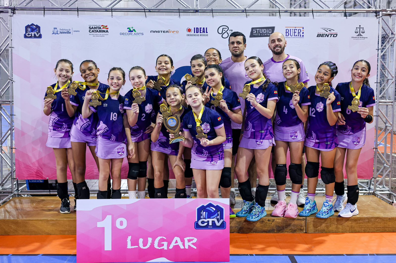SAB Vôlei Itajaí, campeã do sub-12 adaptado. Foto: Diogo Shots